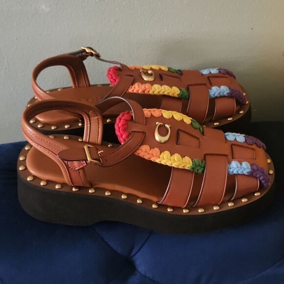 Coach Vivienne Sandal With Rainbow Crochet - Picture 5 of 9